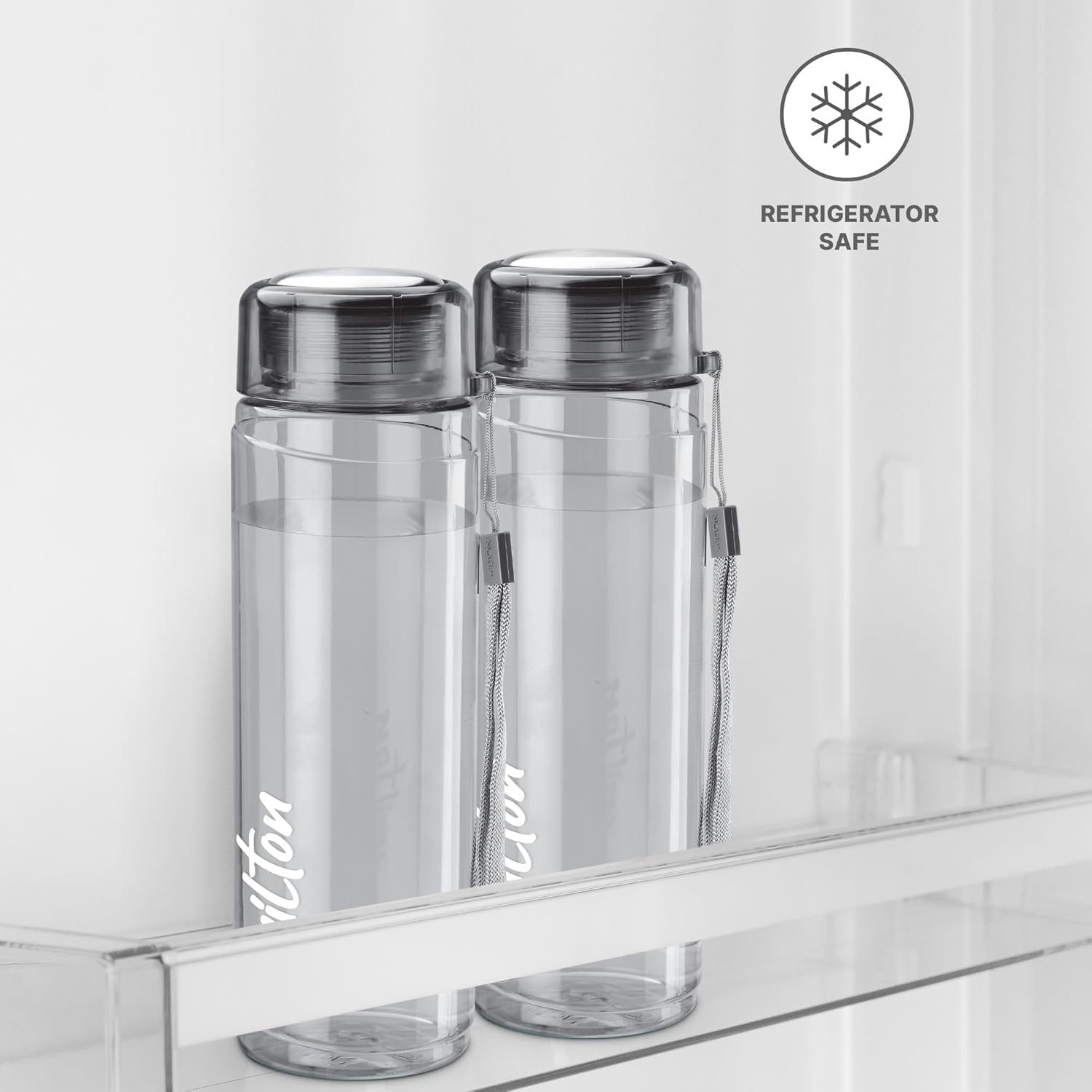 MILTON Hector 1000 Water Bottle, 1 Litre, Reusable Plastic Fridge Bottle, BPA Free and Leak Proof Bottles for Travel, Work, Pack of 1, Grey - Image 3