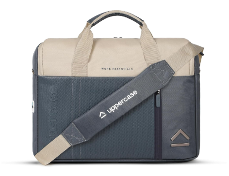 uppercase 14L Omega 03 Professional Laptop Messenger Bag | up to 15.6''| 3x More Water Resistant| With Rainproof Zippers| Tablet Compartment| Multiple Organisers| Office Bag for Men & Women (Beige) - Image 3